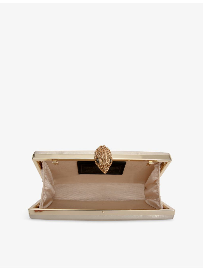 Kurt Geiger London Crystal Kensington leather clutch bag, imported from the UK