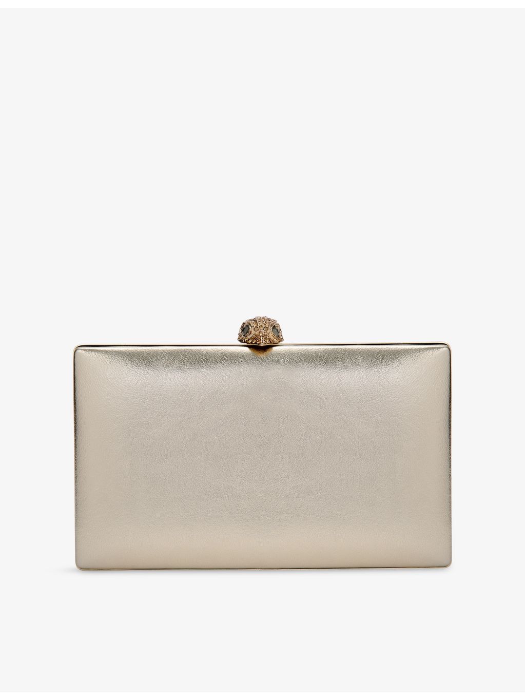 Kurt Geiger London Crystal Kensington leather clutch bag, imported from the UK