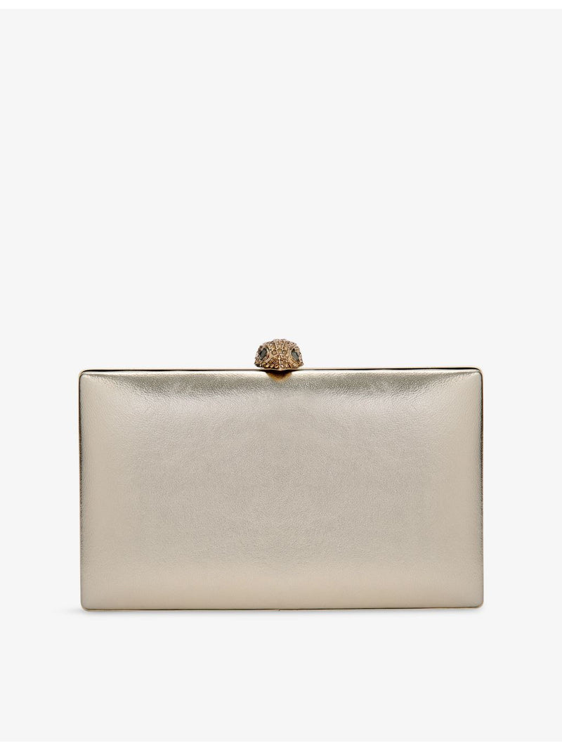 Kurt Geiger London Crystal Kensington leather clutch bag, imported from the UK