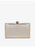 Kurt Geiger London Crystal Kensington leather clutch bag, imported from the UK