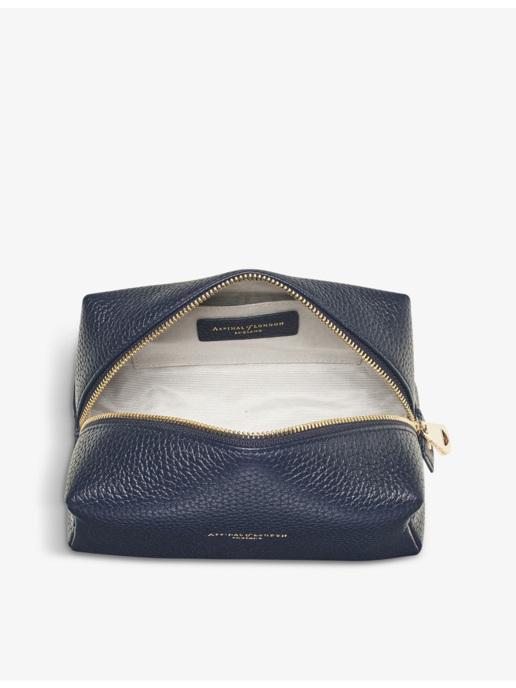 Aspinal of London medium grained-leather cosmetics case (British brand)