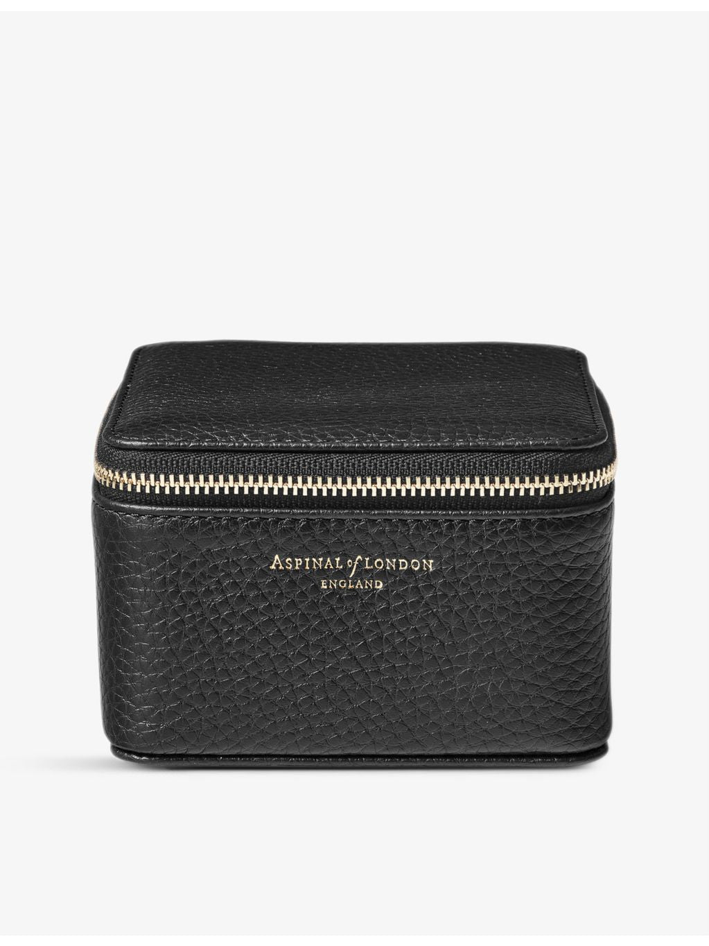 Aspinal of London grained leather watch and ring box, UK version