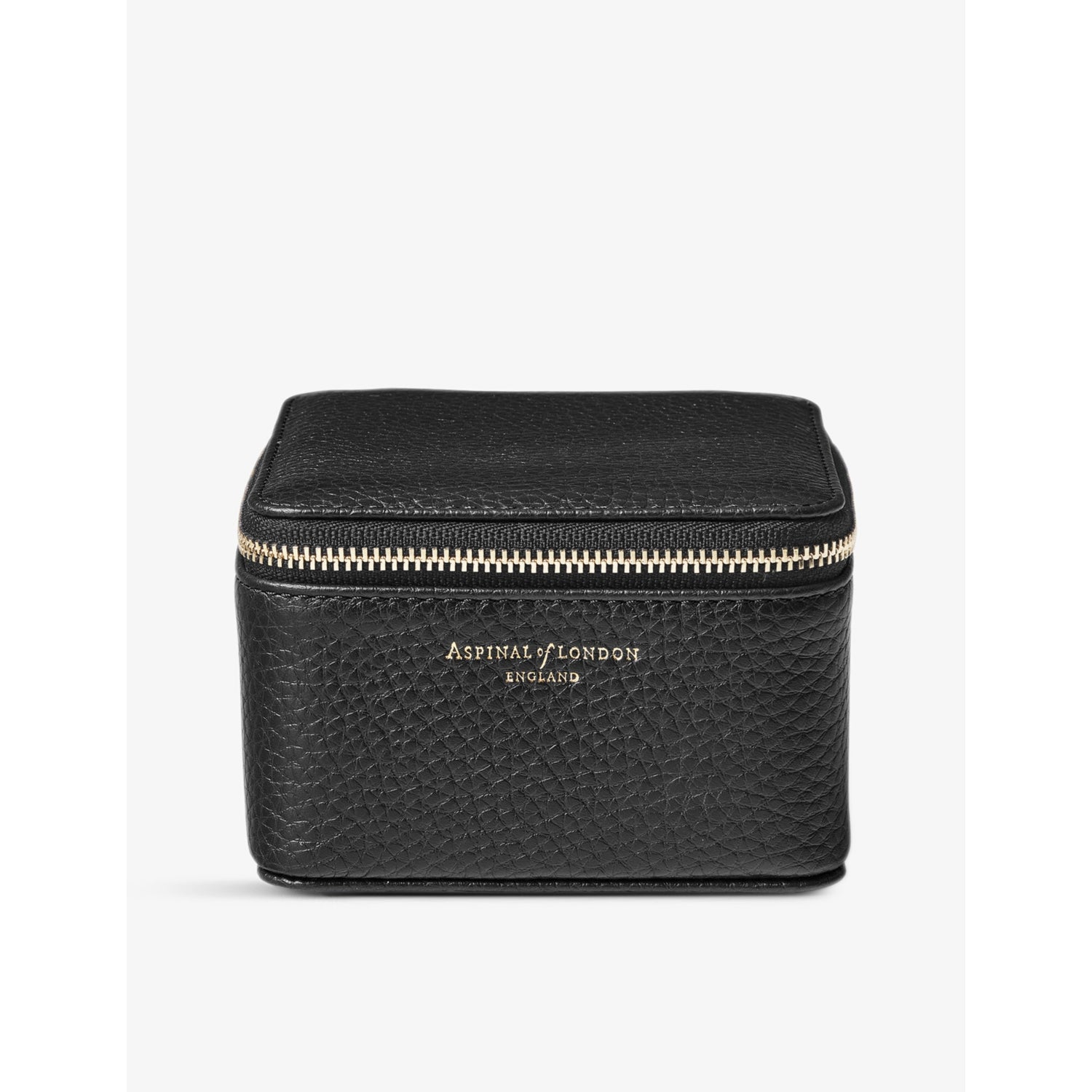 Aspinal of London grained leather watch and ring box, UK version