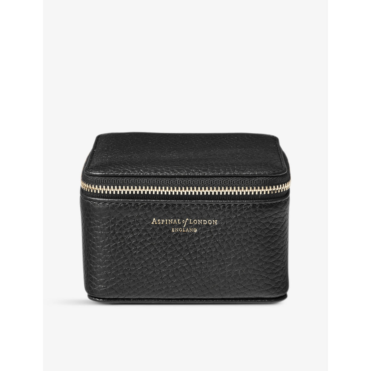 Aspinal of London grained leather watch and ring box, UK version