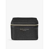 Aspinal of London grained leather watch and ring box, UK version