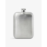 Aspinal stainless steel hip flask with leather pouch - British product