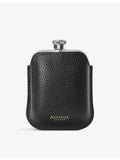 Aspinal stainless steel hip flask with leather pouch - British product
