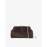 Reiss Adaline chain-strap crystal-embellished woven clutch bag
