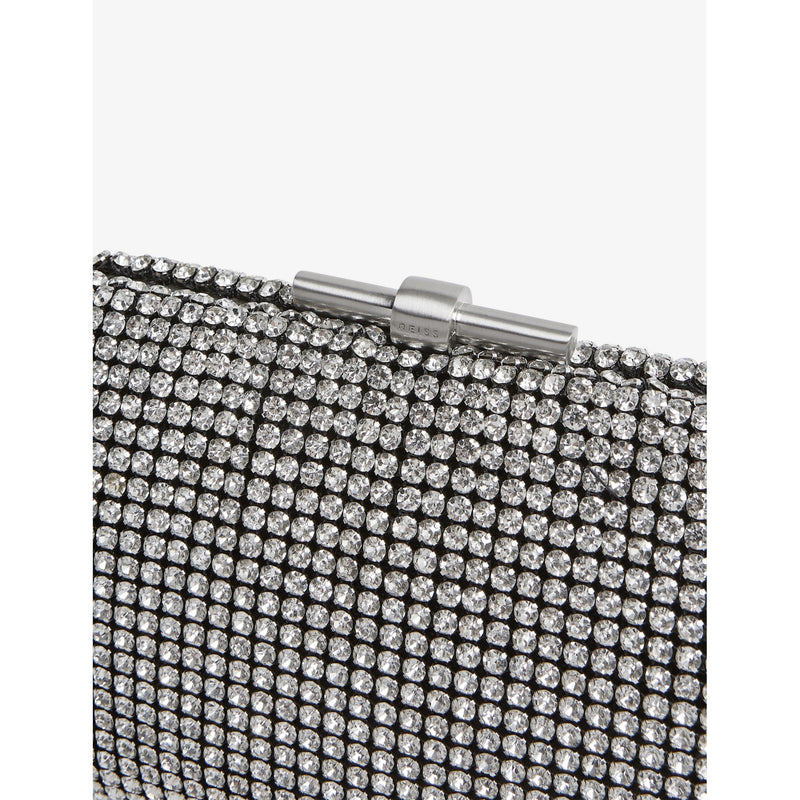 Reiss Adaline crystal-embellished woven clutch bag, UK version