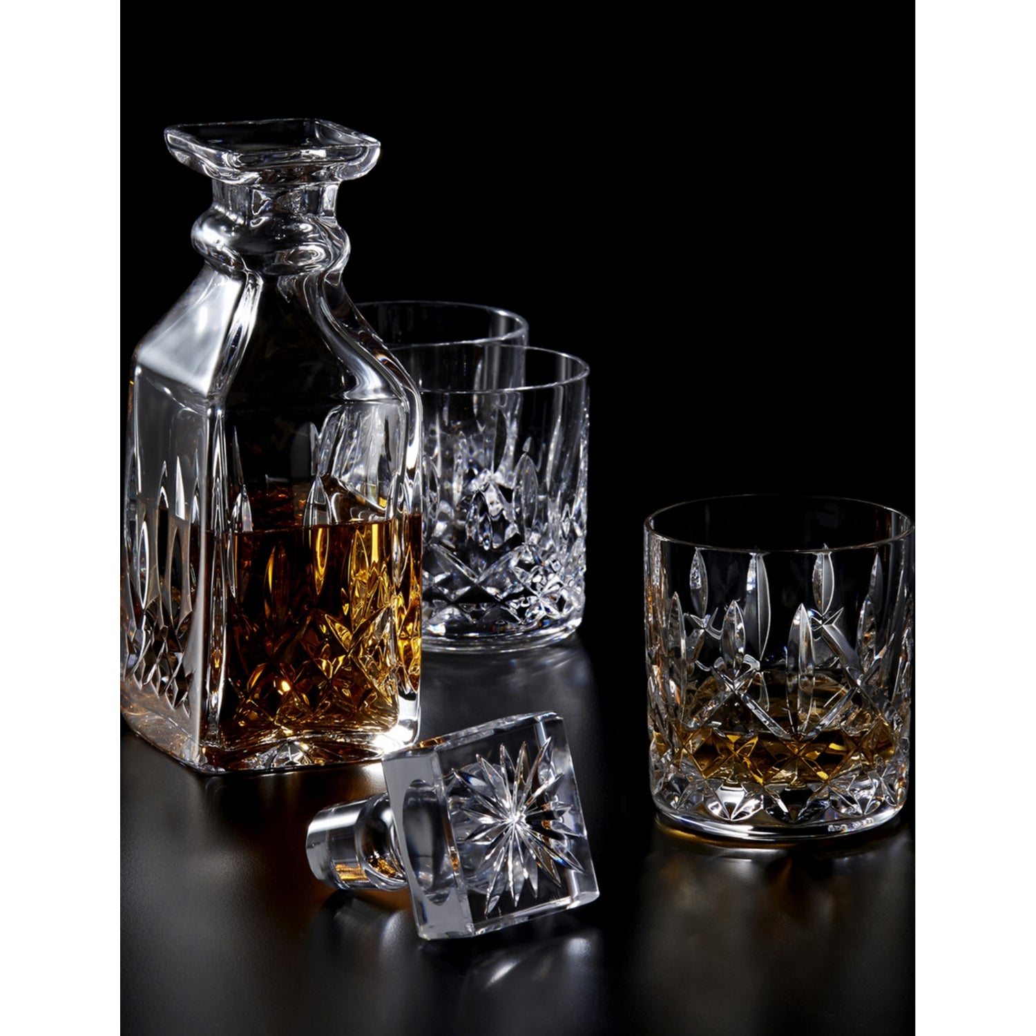 Waterford crystal decanter and glasses set Lismore Connoisseur, imported from the UK
