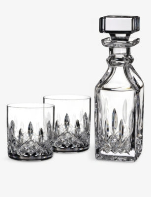 Waterford crystal decanter and glasses set Lismore Connoisseur, imported from the UK