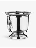 Arthur Price silver-plated ice bucket with lion embellishment, UK version