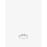 Jeux de Liens 18ct white gold and 0.05ct brilliant-cut diamonds ring - 53mm