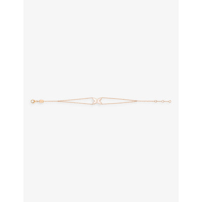 selfridges Chaumet Jeux de Liens 18ct Rose Gold 0.01ct Brilliant-Cut Diamond and Mother-of-Pearl Bracelet- Buy online at McGrocer