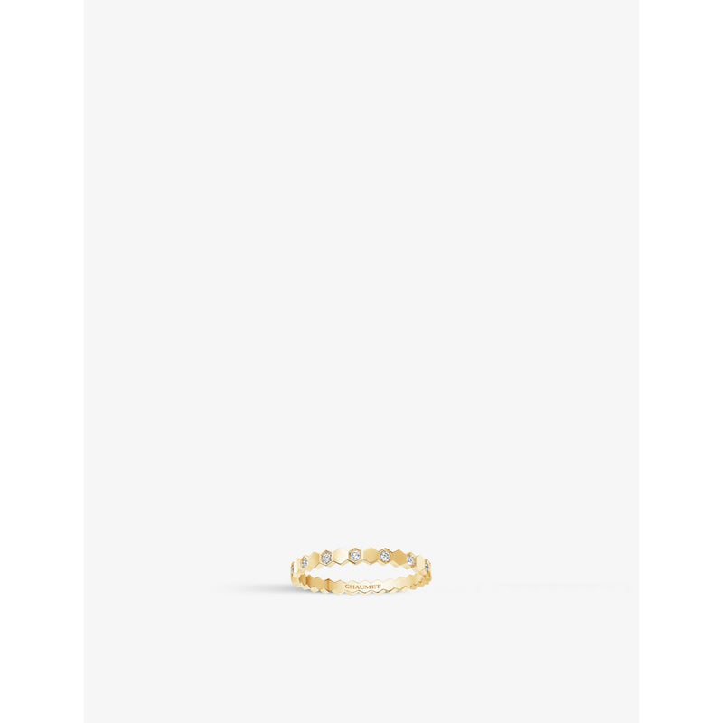 Bee de Chaumet 18ct yellow-gold and diamond ring - 53mm