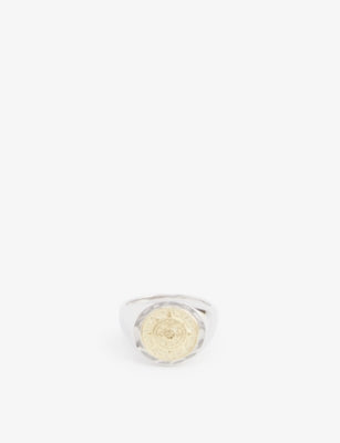 Serge DeNimes Compass Sterling-Silver Signet Ring