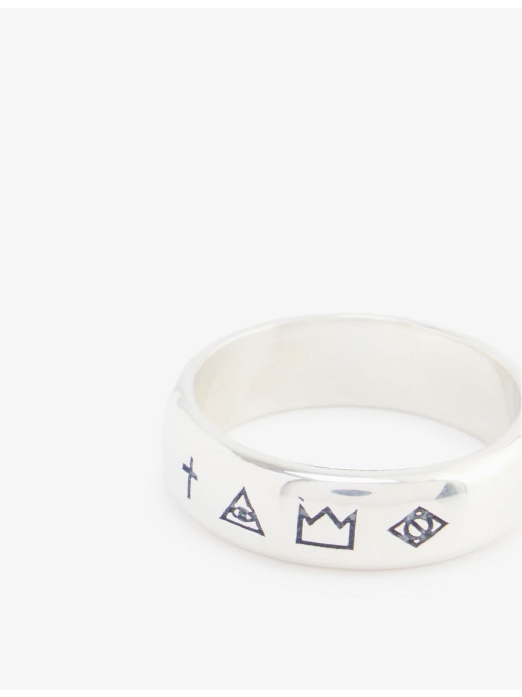 Serge DeNimes 4 Symbols sterling silver ring, imported from the UK