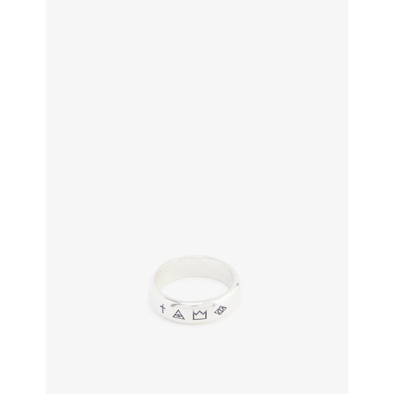 4 Symbols sterling-silver ring - N