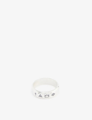 Serge DeNimes 4 Symbols Sterling-Silver Ring