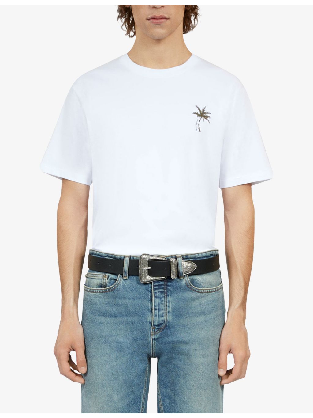 The Kooples western-buckle wide leather belt (British brand)