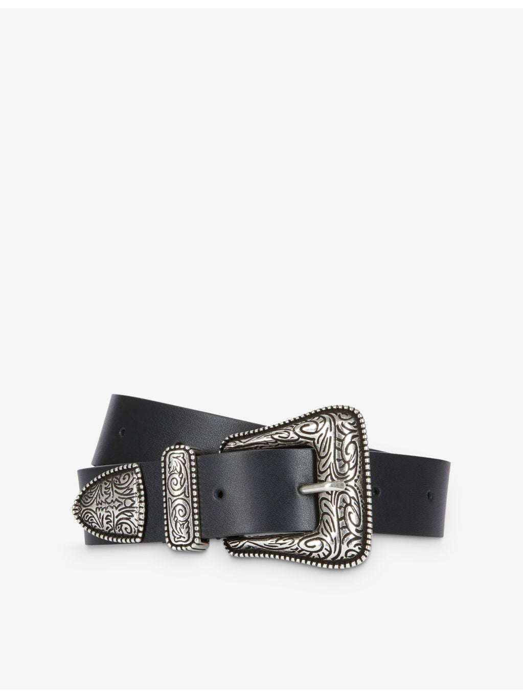 The Kooples western-buckle wide leather belt (British brand)