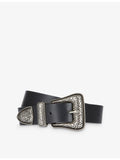 The Kooples western-buckle wide leather belt (British brand)