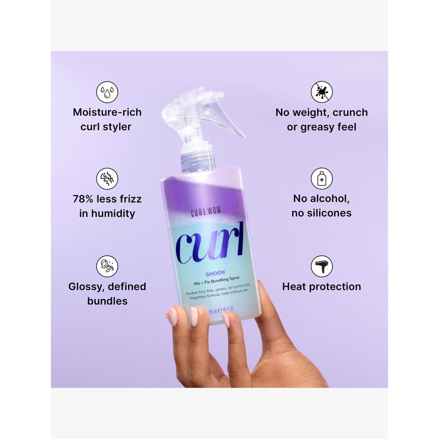 Color Wow Curl Wow Shook bundling spray 295ml, imported from the UK