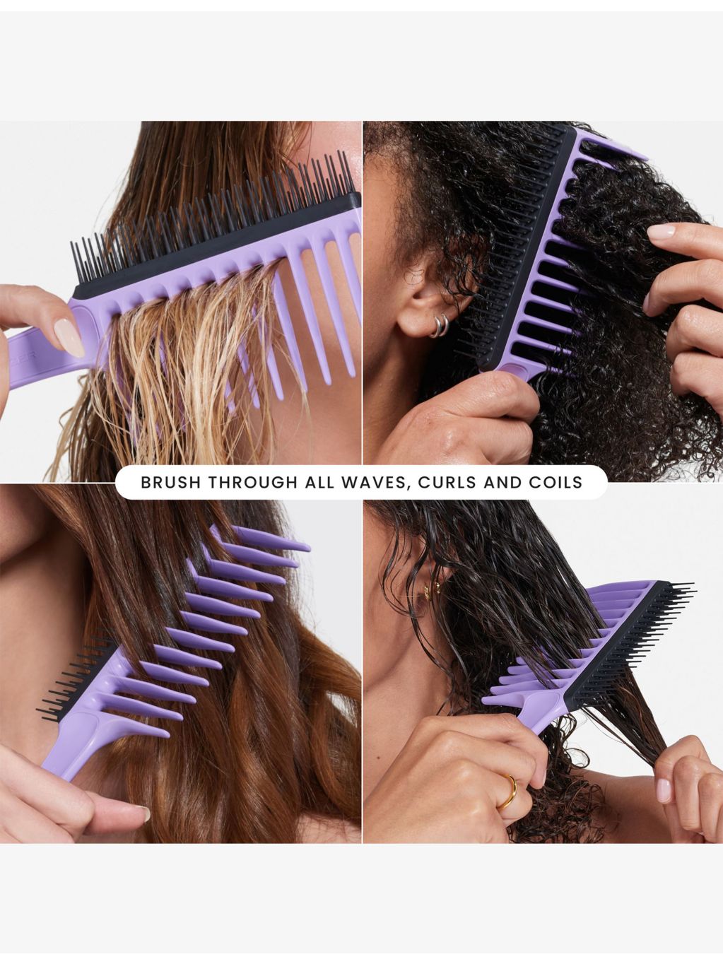 Tangle Teezer wide tooth comb for curly hair, imported from the UK