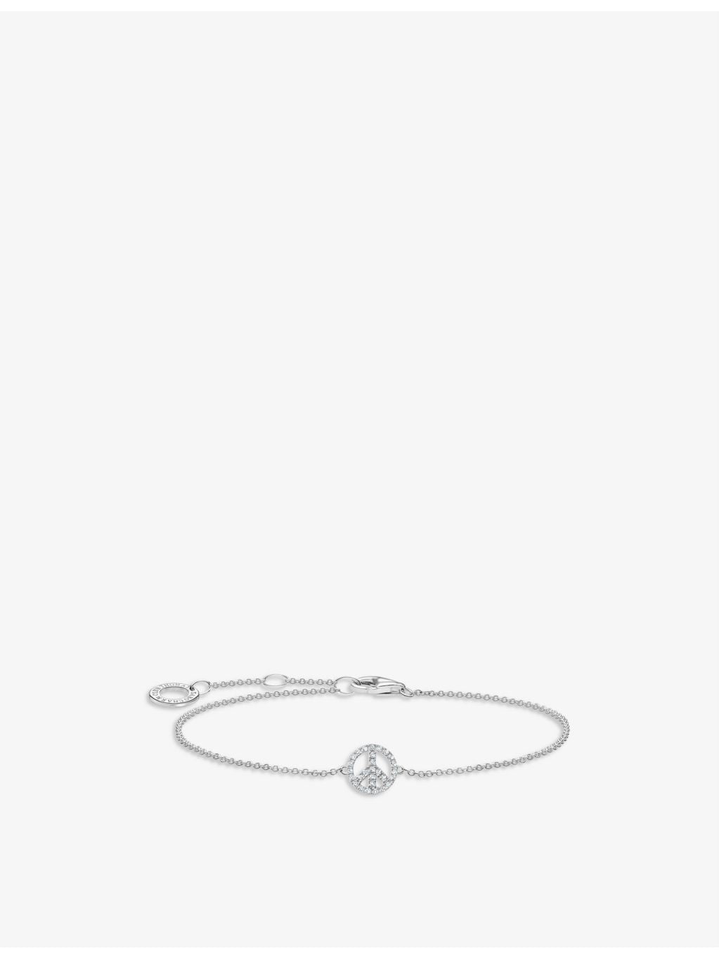 Thomas Sabo sterling silver peace bracelet with zirconia, UK version