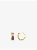 Thomas Sabo Rainbow Heritage hoop earrings 18ct gold plated, imported from the UK