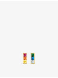 Thomas Sabo colourful zirconia stud earrings, imported from the UK