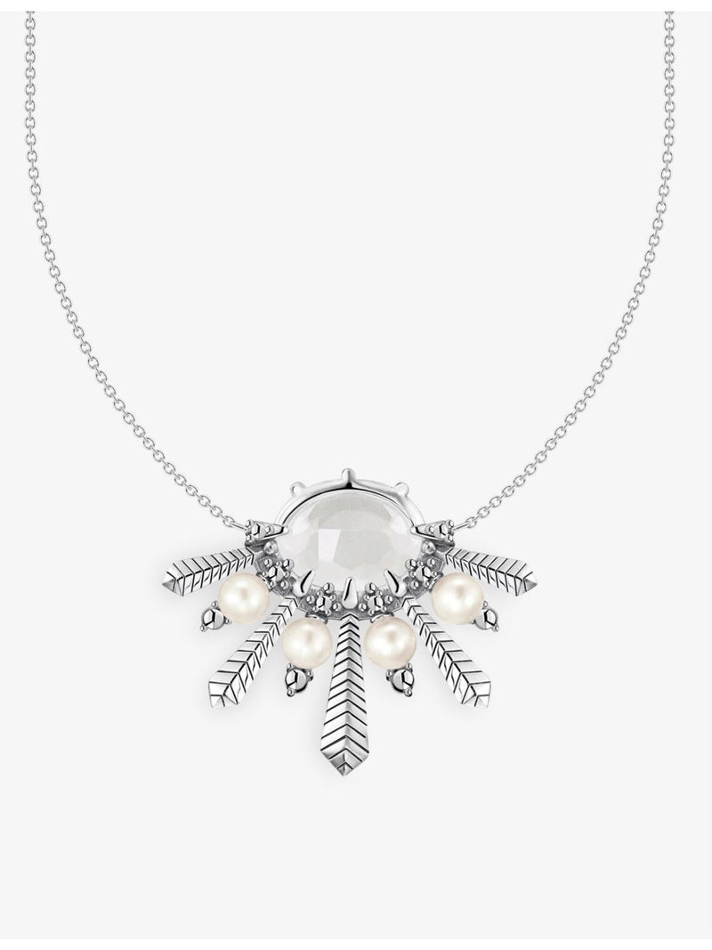 Thomas Sabo sterling silver necklace with zirconia and pearl, UK version