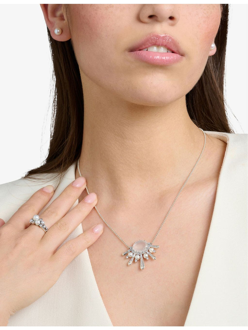 Thomas Sabo sterling silver necklace with zirconia and pearl, UK version