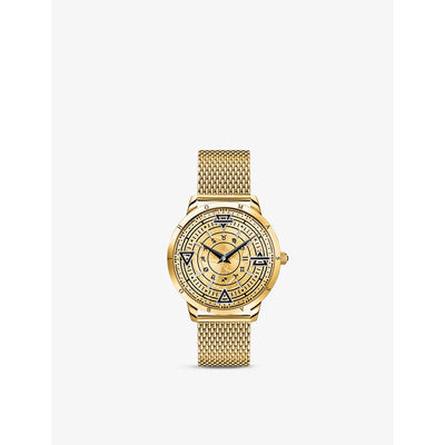 selfridges Thomas Sabo Elements of Nature Yellow Gold Stainless Steel Watch with Onyx, 42mm- Buy online at McGrocer