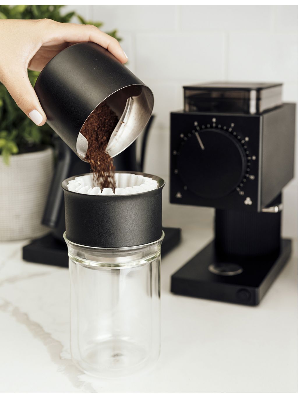 Fellow stainless steel and glass pour-over set, UK version