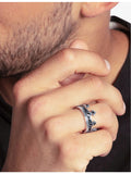 Thomas Sabo blackened sterling-silver zirconia ring (British brand)