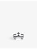 Thomas Sabo blackened sterling-silver zirconia ring (British brand)