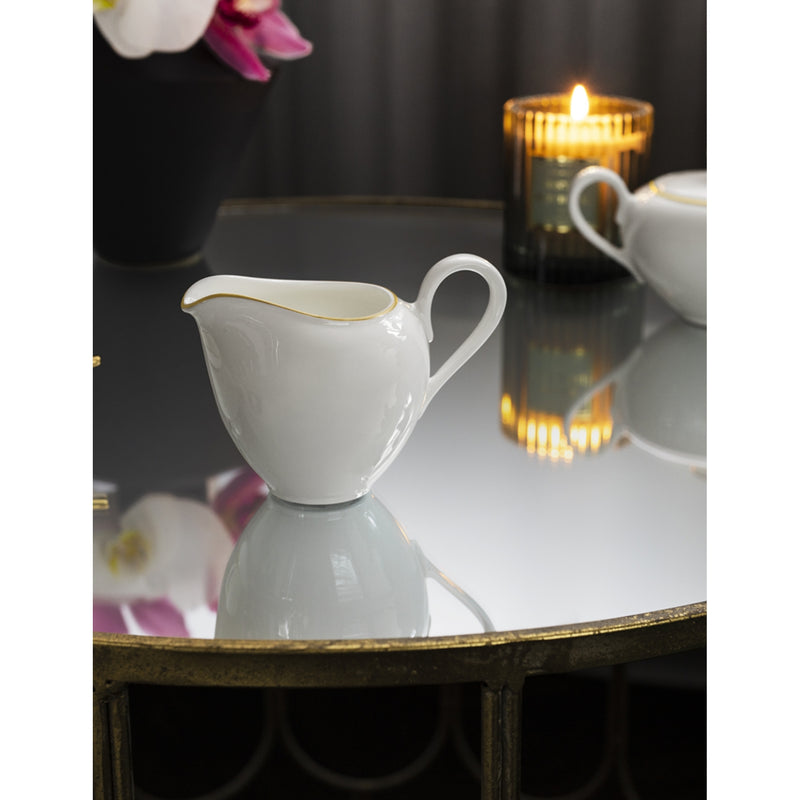 Villeroy & Boch Anmut Gold bone porcelain milk jug 210ml (British brand)