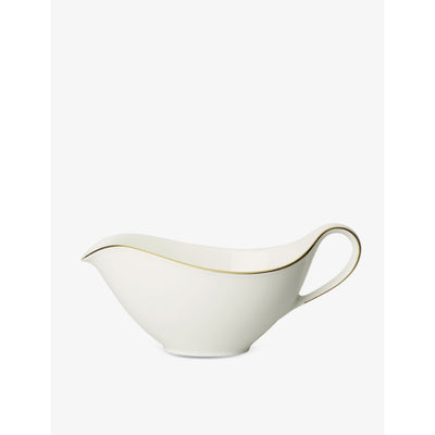 selfridges Villeroy & Boch Anmut Gold Bone-Porcelain Sauceboat 10.4cm- Buy online at McGrocer