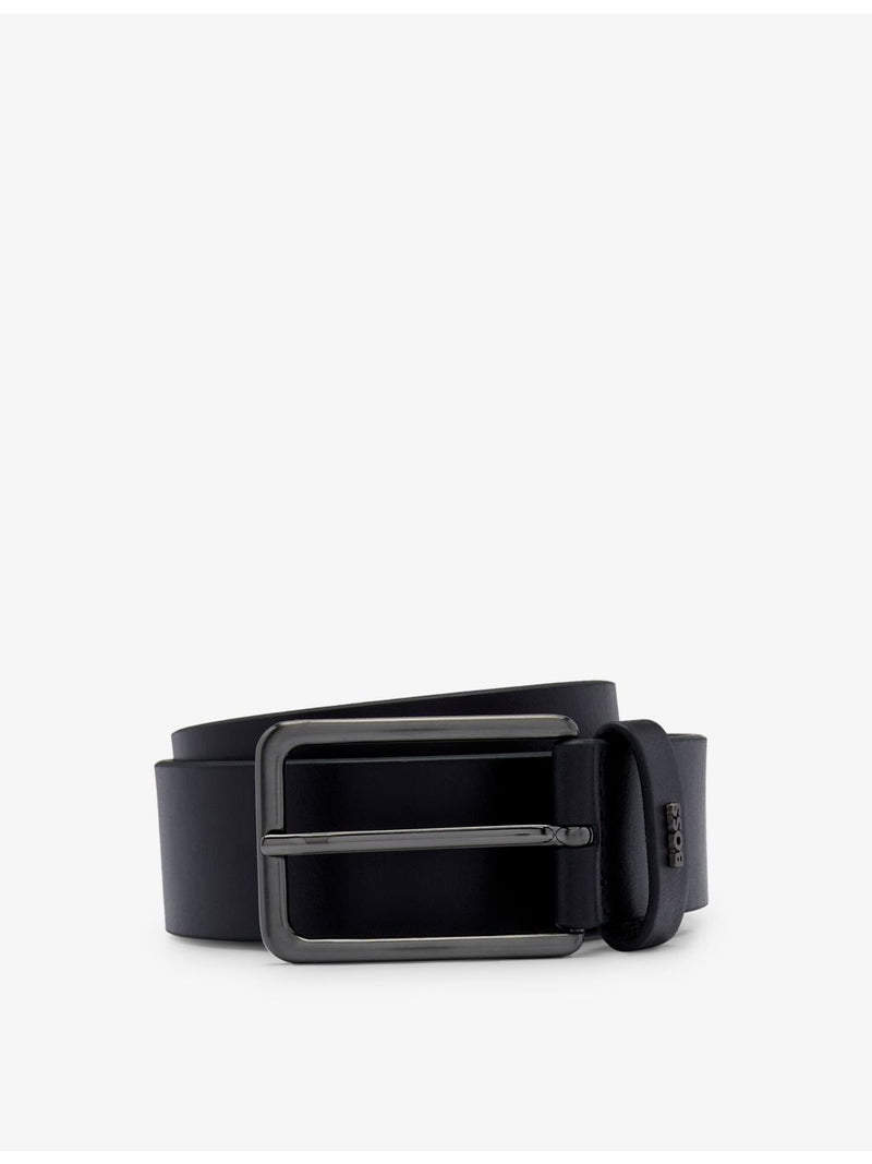 BOSS logo-embossed leather belt - British product
