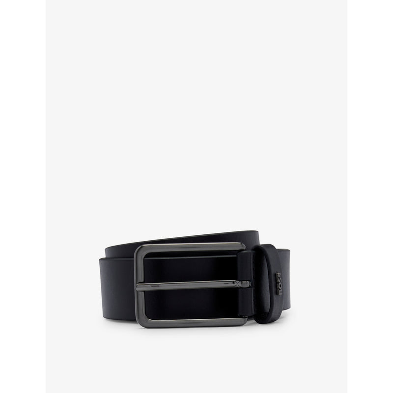 Logo-embossed leather belt - 30