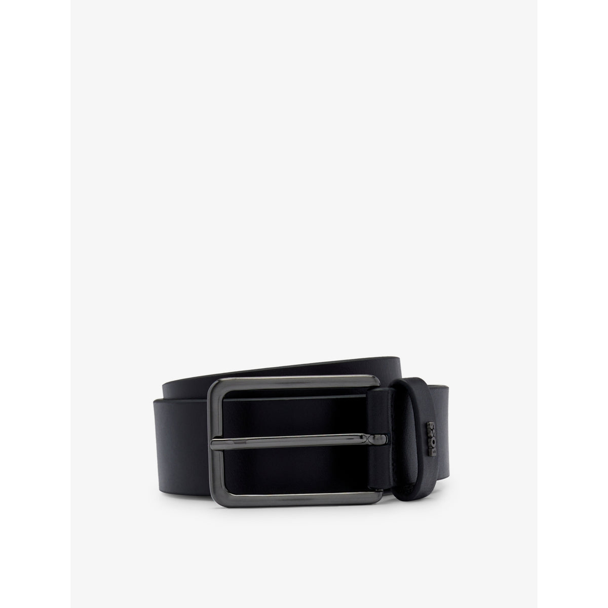 Logo-embossed leather belt - 30