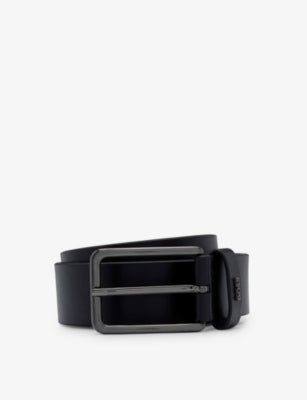 BOSS Logo-embossed Leather Belt