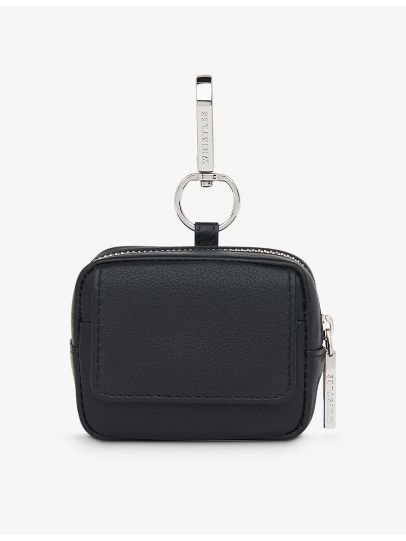 Whistles Bibi leather keyring with zip fastening - British product