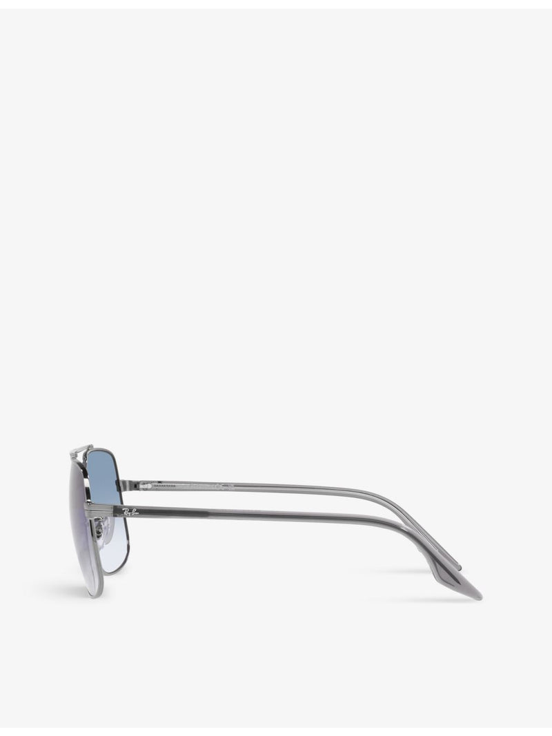 Ray-Ban RB3699 polarised metal sunglasses, square frame (British brand)