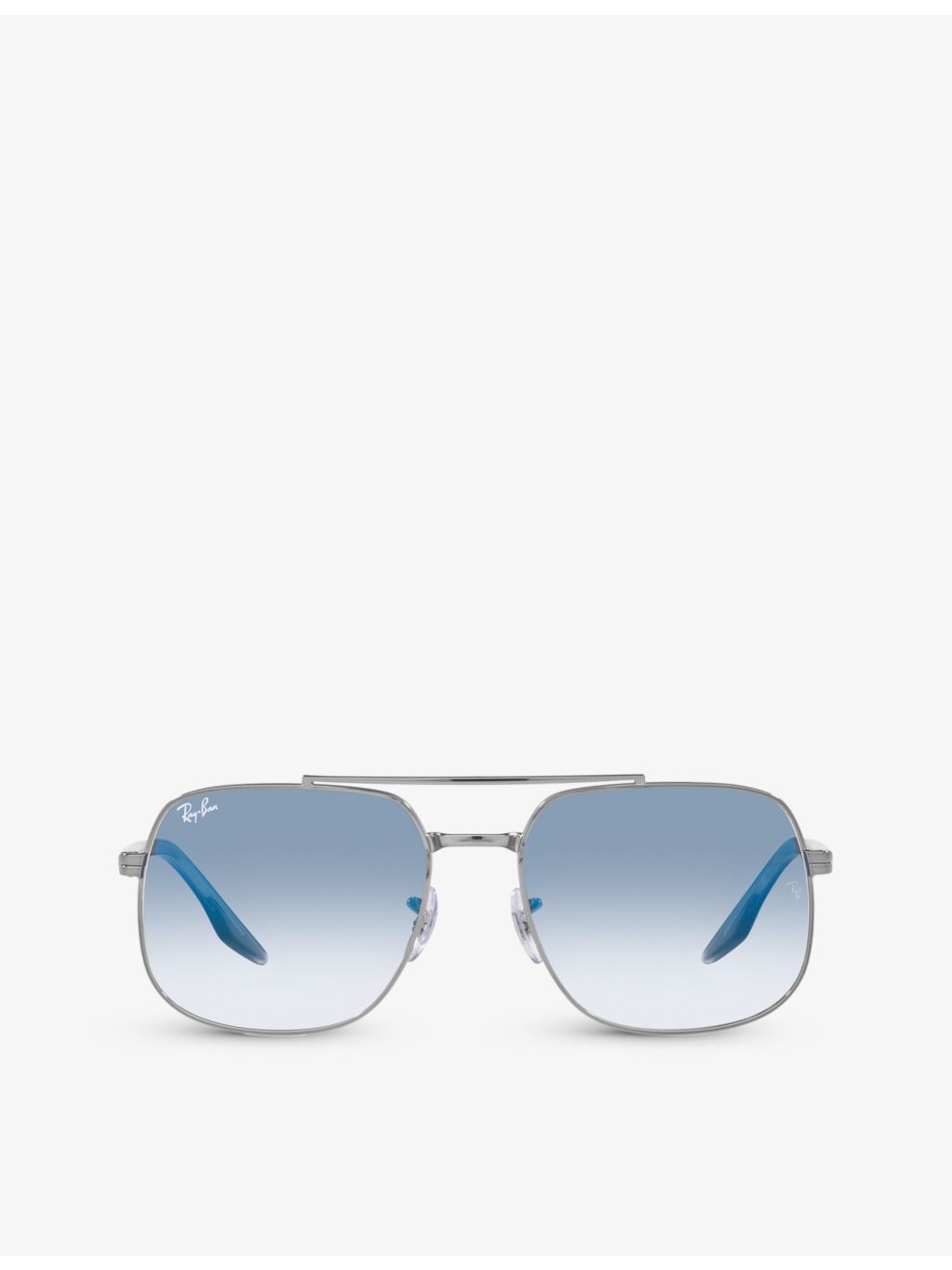 Ray-Ban RB3699 polarised metal sunglasses, square frame (British brand)
