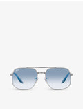 Ray-Ban RB3699 polarised metal sunglasses, square frame (British brand)