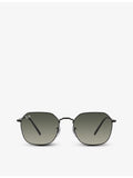 Ray-Ban RB3694 Jim hexagonal-frame metal sunglasses, imported from the UK