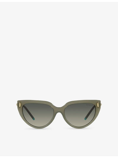 selfridges Tiffany & Co TF4195 Cat-Eye Brand-Embellished Acetate and Metal Sunglasses- Buy online at McGrocer