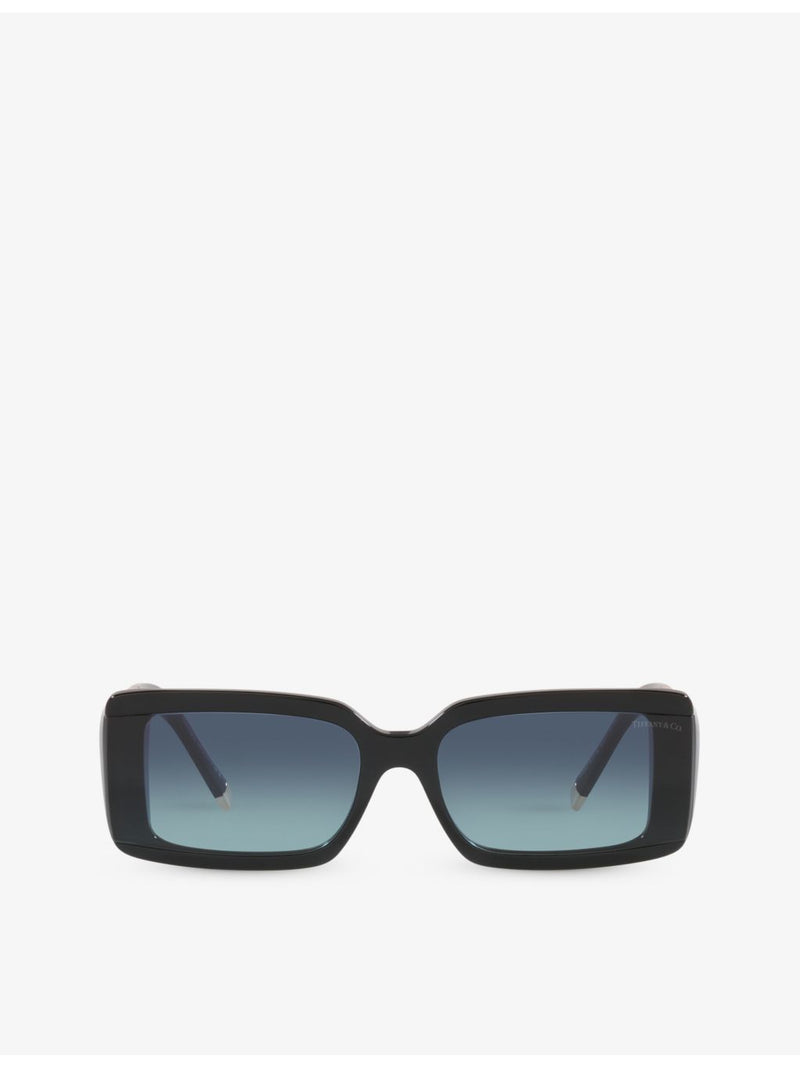 Tiffany & Co TF4197 rectangular acetate sunglasses with gradient lenses, UK version